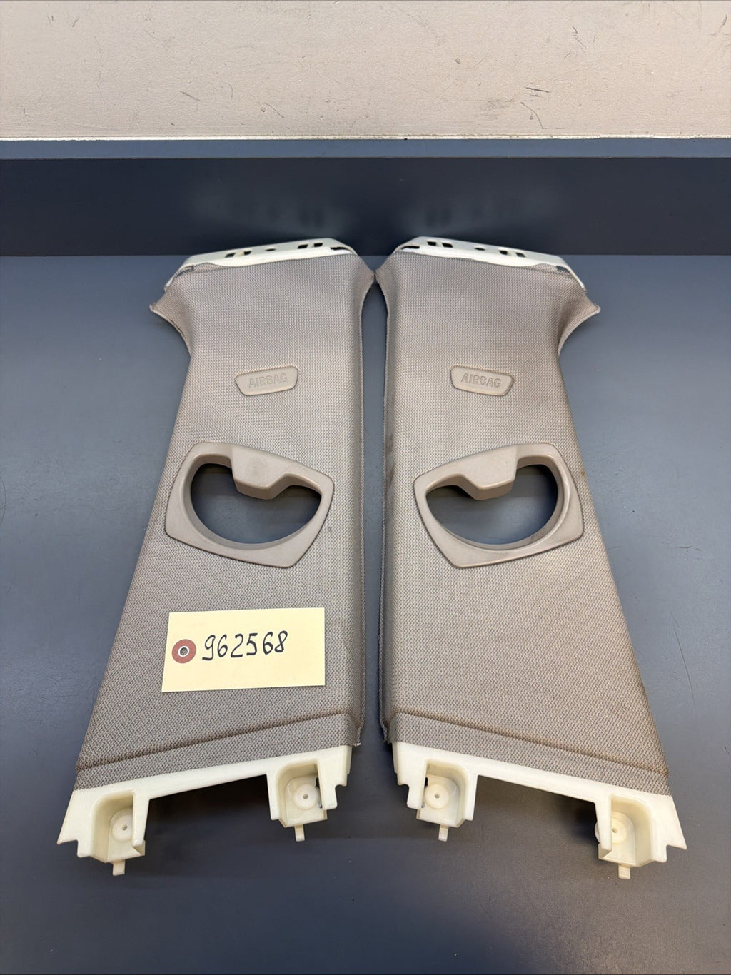 12-18 BMW F30 3-SERIES SET OF 2 CENTER B PILLAR TRIM COVER GRAY 7220998 7220997