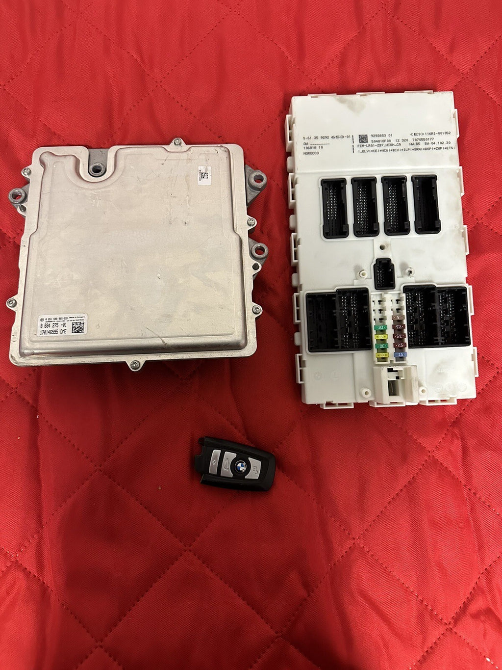 2013 BMW ACTIVEHYBRD-3 (F30) 3.0L N55 TURBO ENGINE ECM DME BCM MODULE KEY SET OE