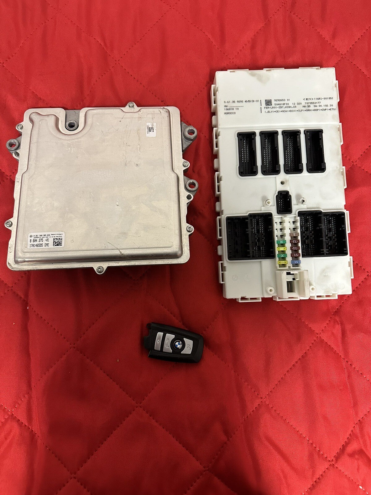 2013 BMW ACTIVEHYBRD-3 (F30) 3.0L N55 TURBO ENGINE ECM DME BCM MODULE KEY SET OE