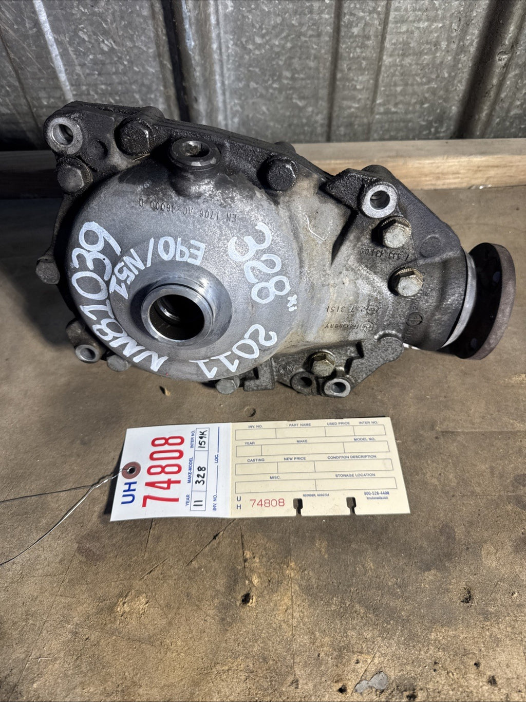 07-13 BMW 328Xi 335Xi AWD E90 E92 FRONT DIFFERENTIAL 7533433