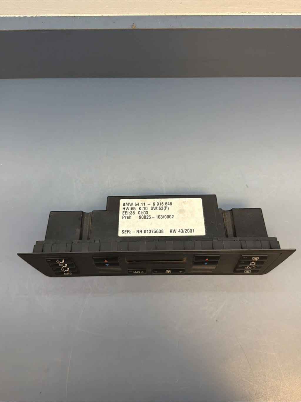 BMW E53 X5 00-06 OEM AC HEATER DIGITAL CLIMATE CONTROL UNIT 6411-6916648