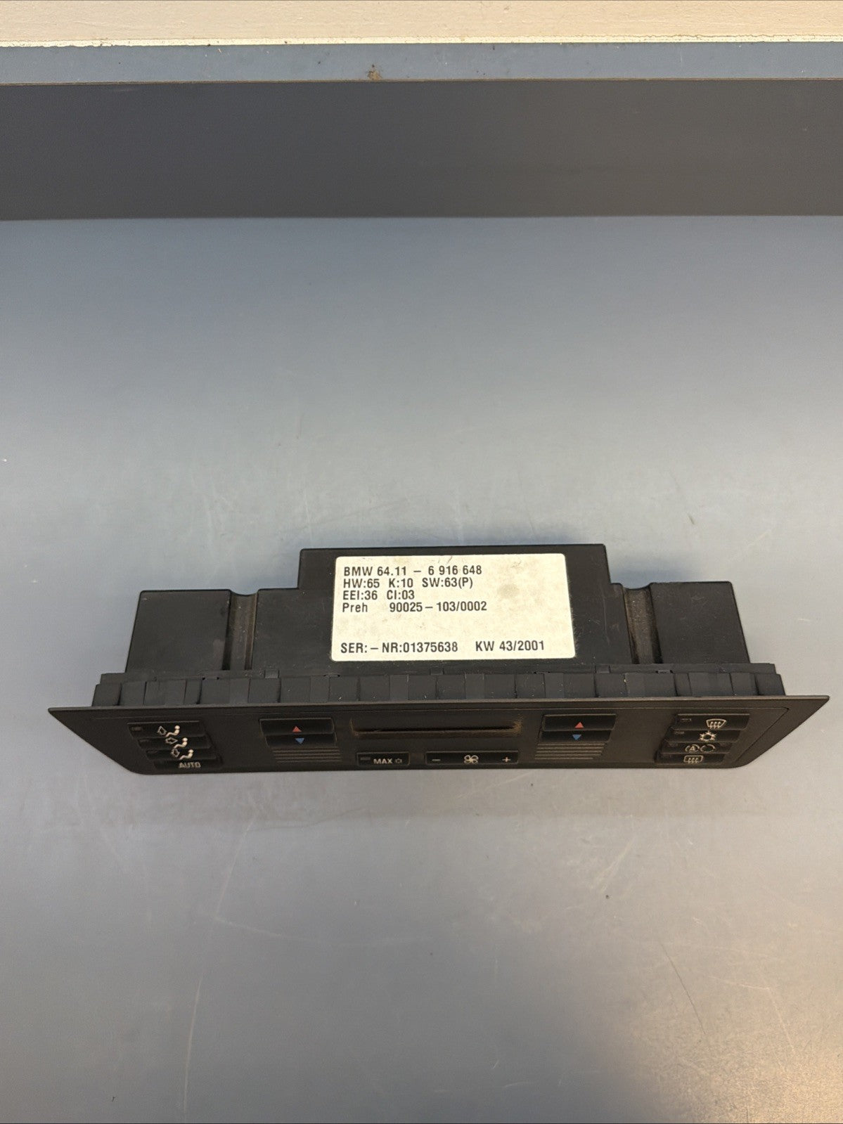 BMW E53 X5 00-06 OEM AC HEATER DIGITAL CLIMATE CONTROL UNIT 6411-6916648
