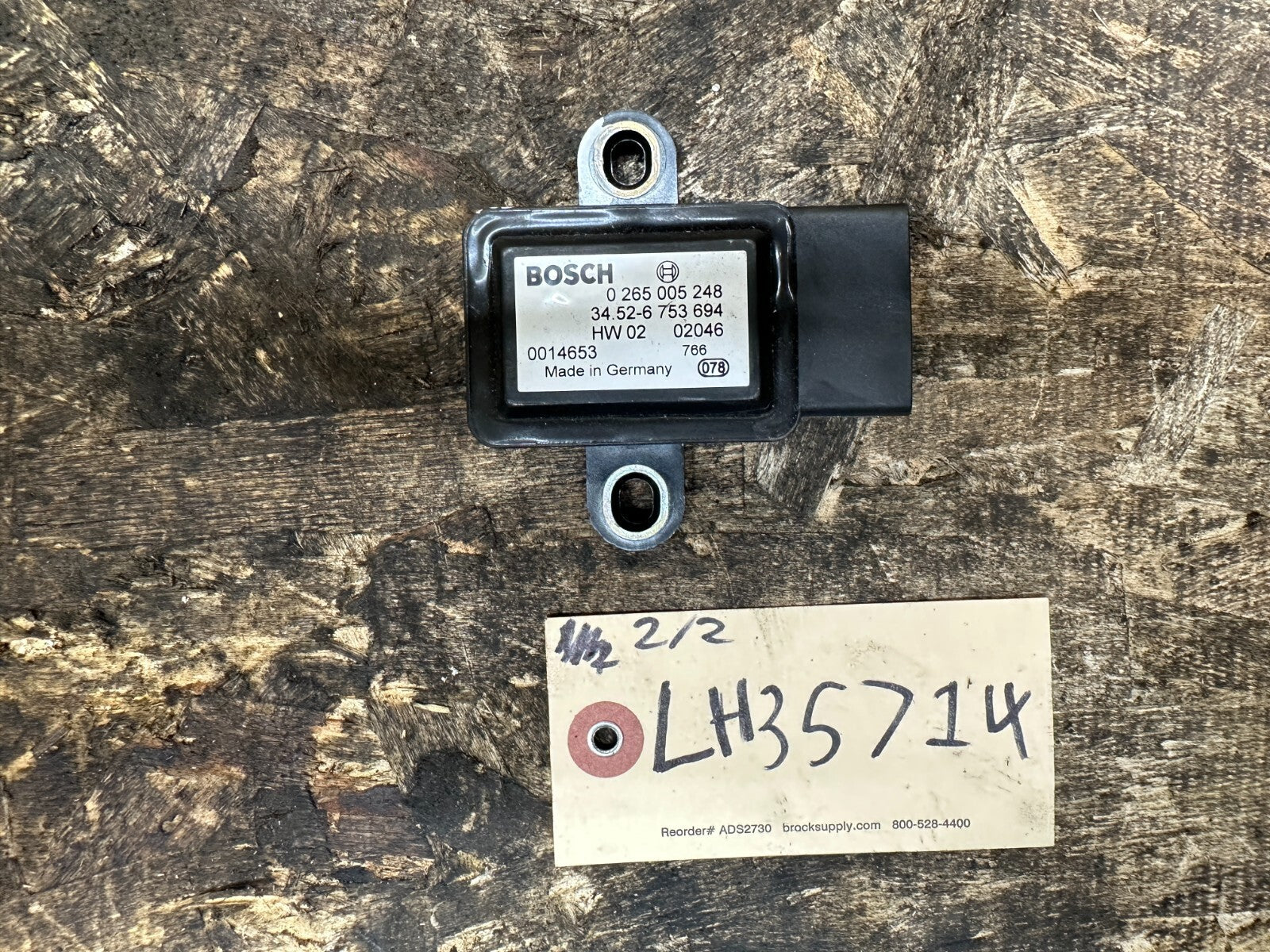 BMW 94-06 E46 E39 E38 E53 E52 3/5/7 SERIES X5 Z8 YAW SPEED SENSOR OEM 6753694
