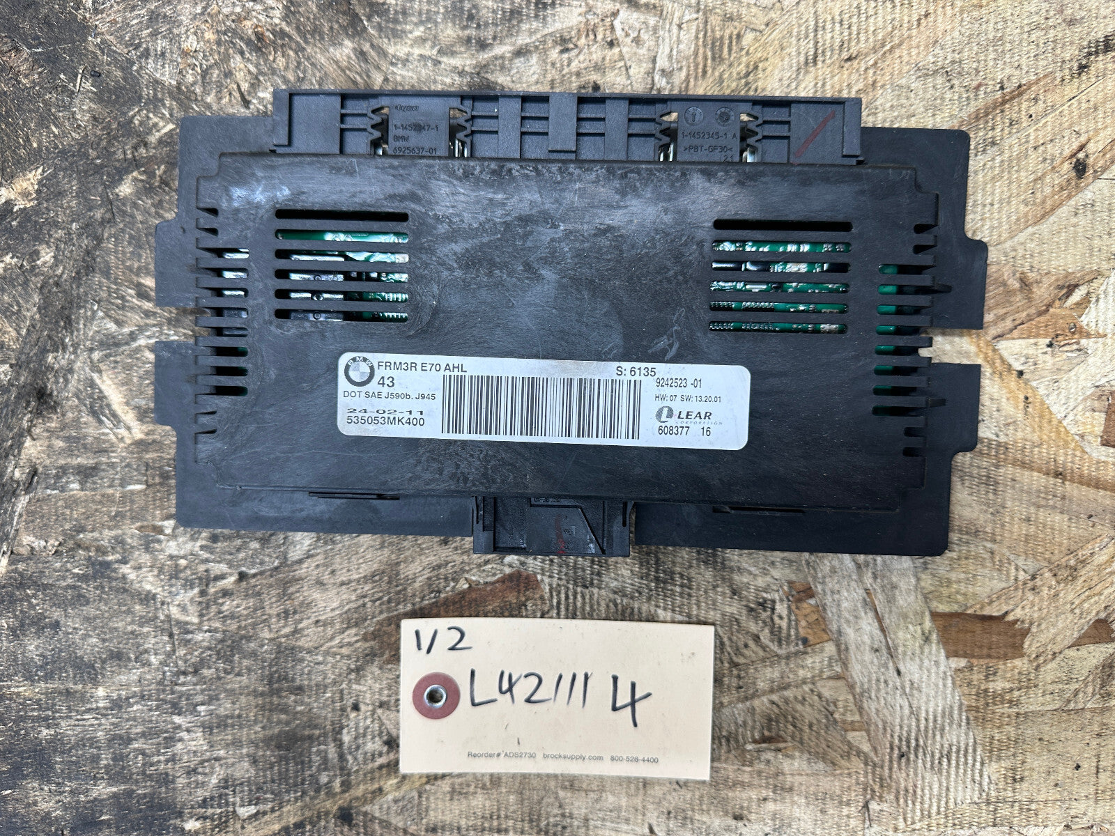 BMW 06-14 X5 X6 AHL FOOTWELL LIGHT CONTROL MODULE LCM OEM 9242523