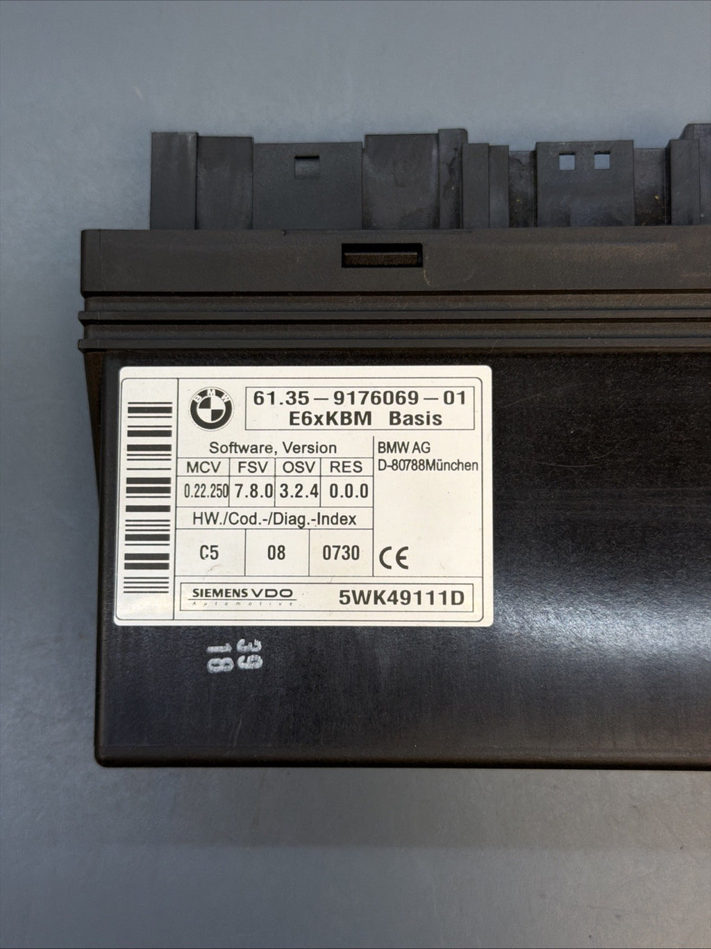 2008-2010 BMW 528i 535i General Body Control Module 9176069