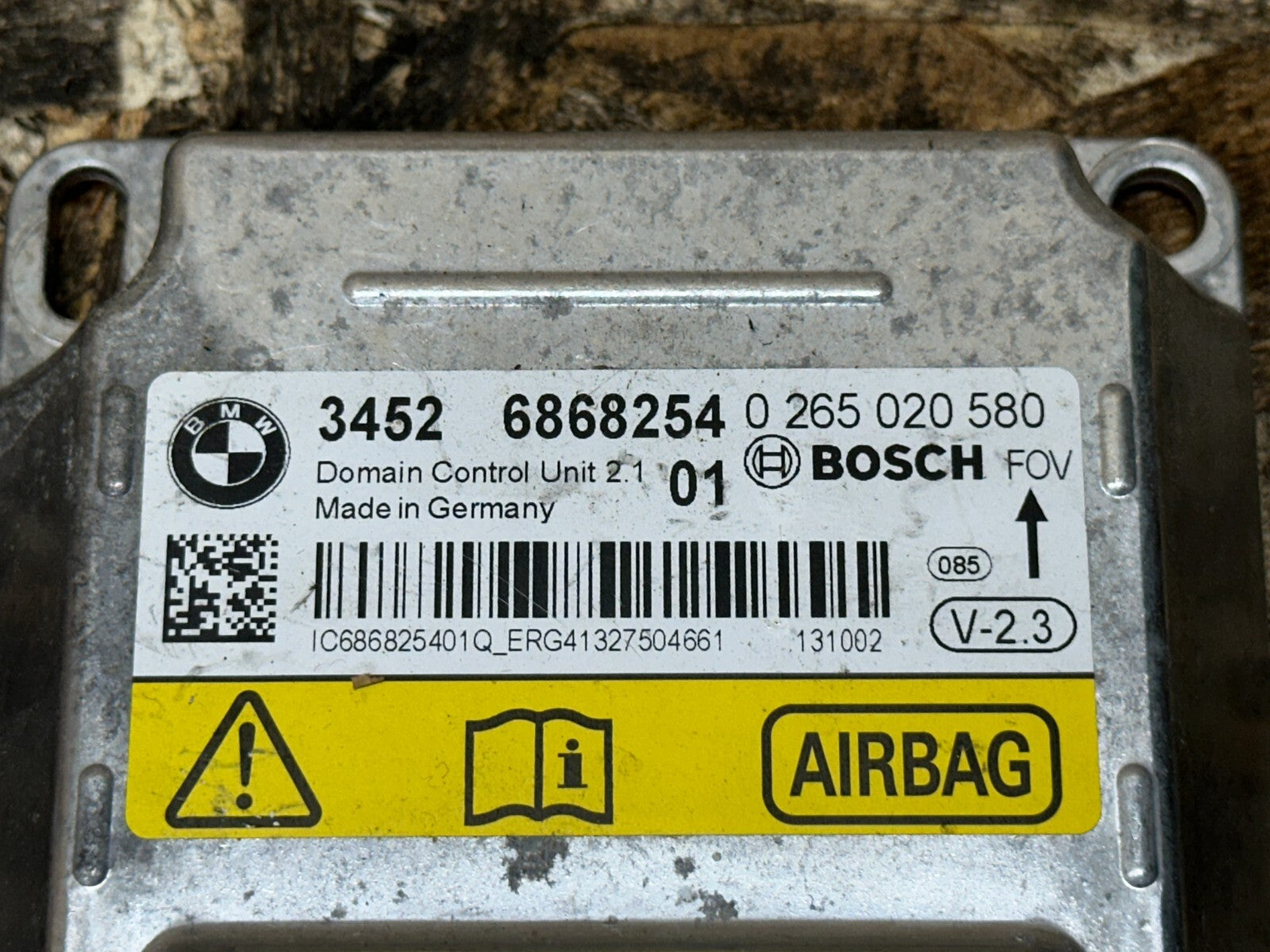 BMW 2012-2019 F30 ICM SRS SAFETY CONTROL MODULE OEM 6868254