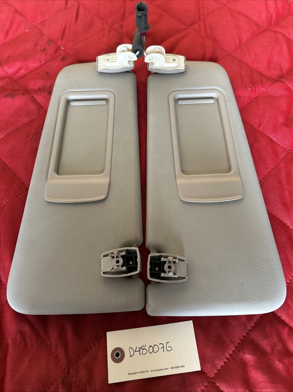 BMW E90 E91 E92 E93 Sun Visor Set OEM – Driver & Passenger Gray 6957369 6957370