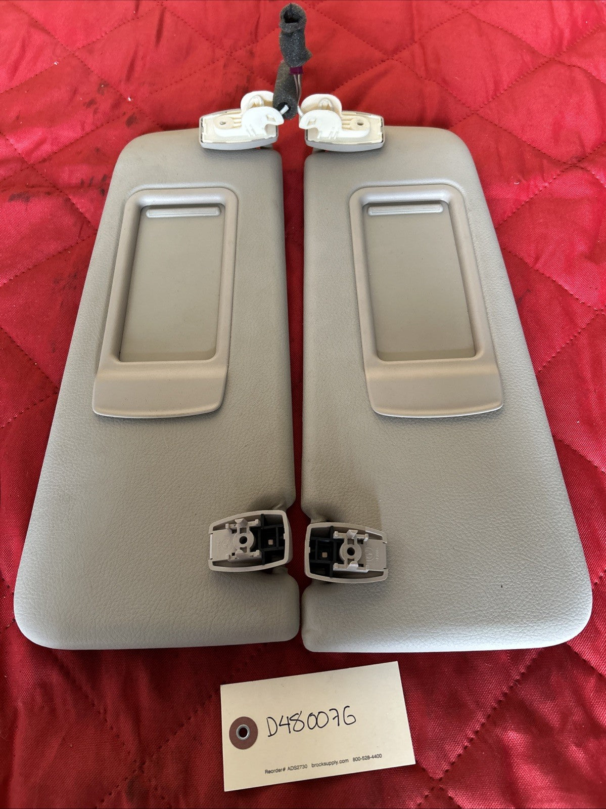BMW E90 E91 E92 E93 Sun Visor Set OEM – Driver & Passenger Gray 6957369 6957370
