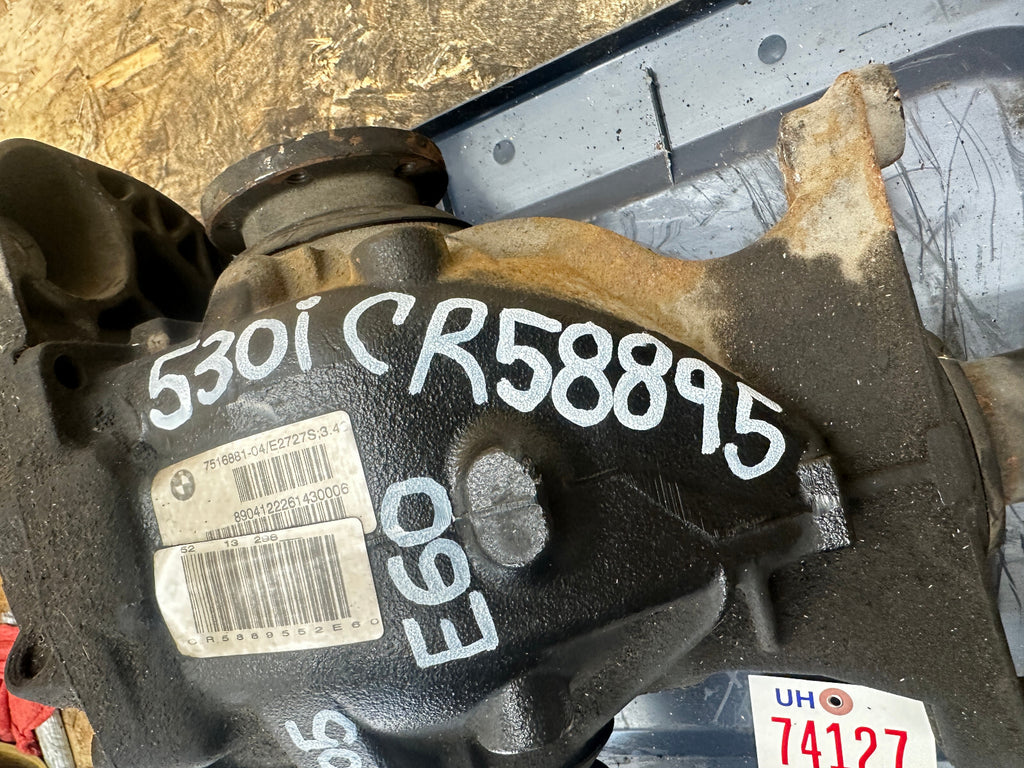 BMW E60 530i 5 SERIES REAR DIFFERENTIAL FINAL 3.43 DRIVE OEM 7516881