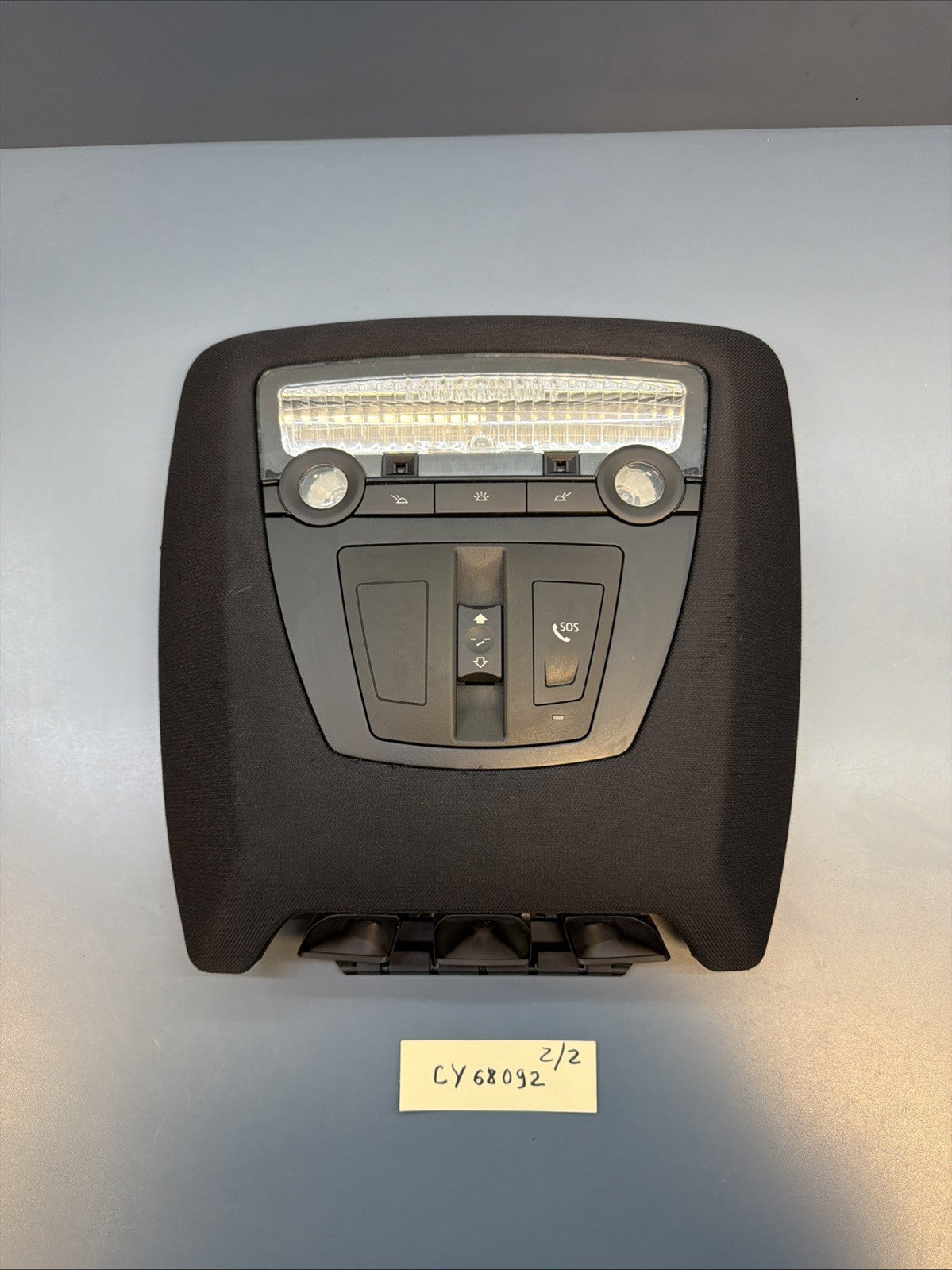 2009-2015 BMW 750i OVERHEAD ROOF DOME LIGHT BEZEL SUNROOF SOS SWITCH TRIM 533939