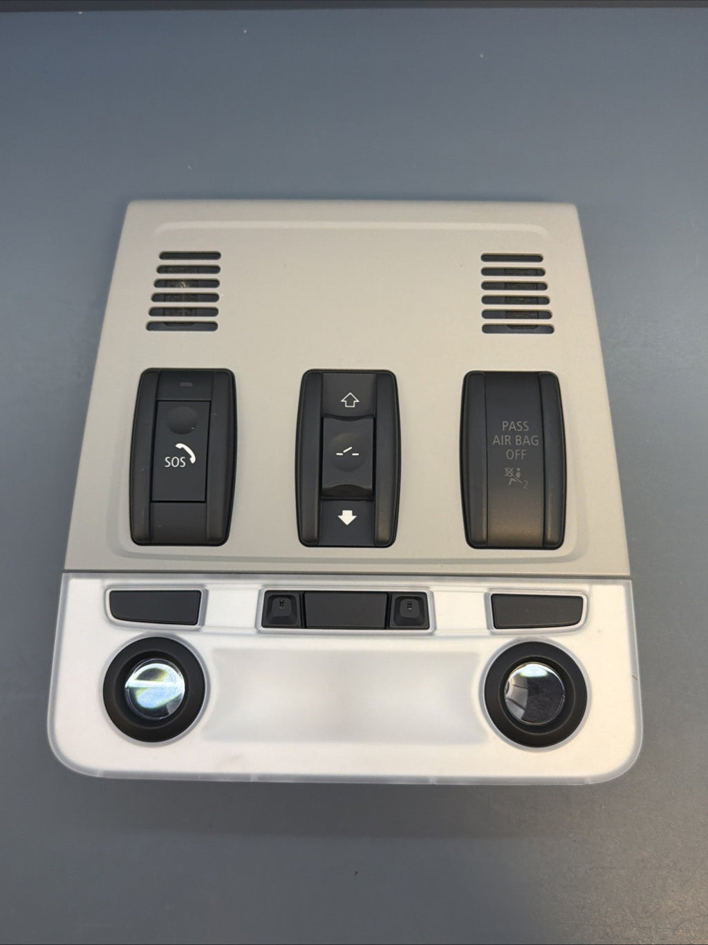 BMW 06-12 E90 E9X FRONT UPPER SUNROOF INTERIOR LIGHT CONTROLS GRAY OEM 6976340