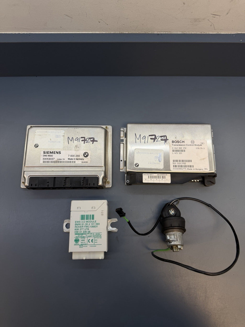 BMW 98-03 3 5 7 SERIES Z3 M52 ENGINE ECU + KEY VIN MATCHED SET 7500255 MS42