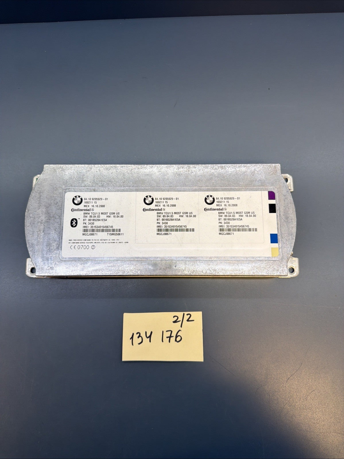 07-13 BMW E60 E63 E90 328i 335i Telematic Control Module Computer 9205929 OEM