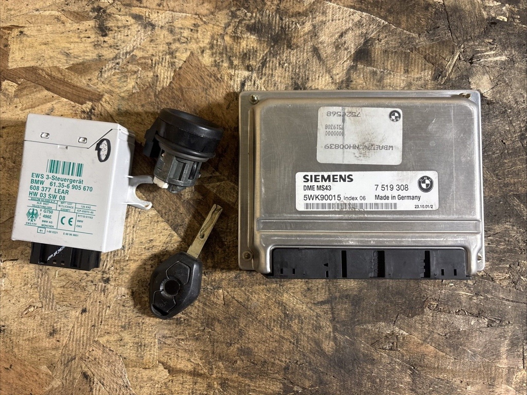 BMW E46 E39 E53 3 5 X5 2.5i M54 ENGINE DME MS43 EWS3 IGNITION KEY ECU SET OEM