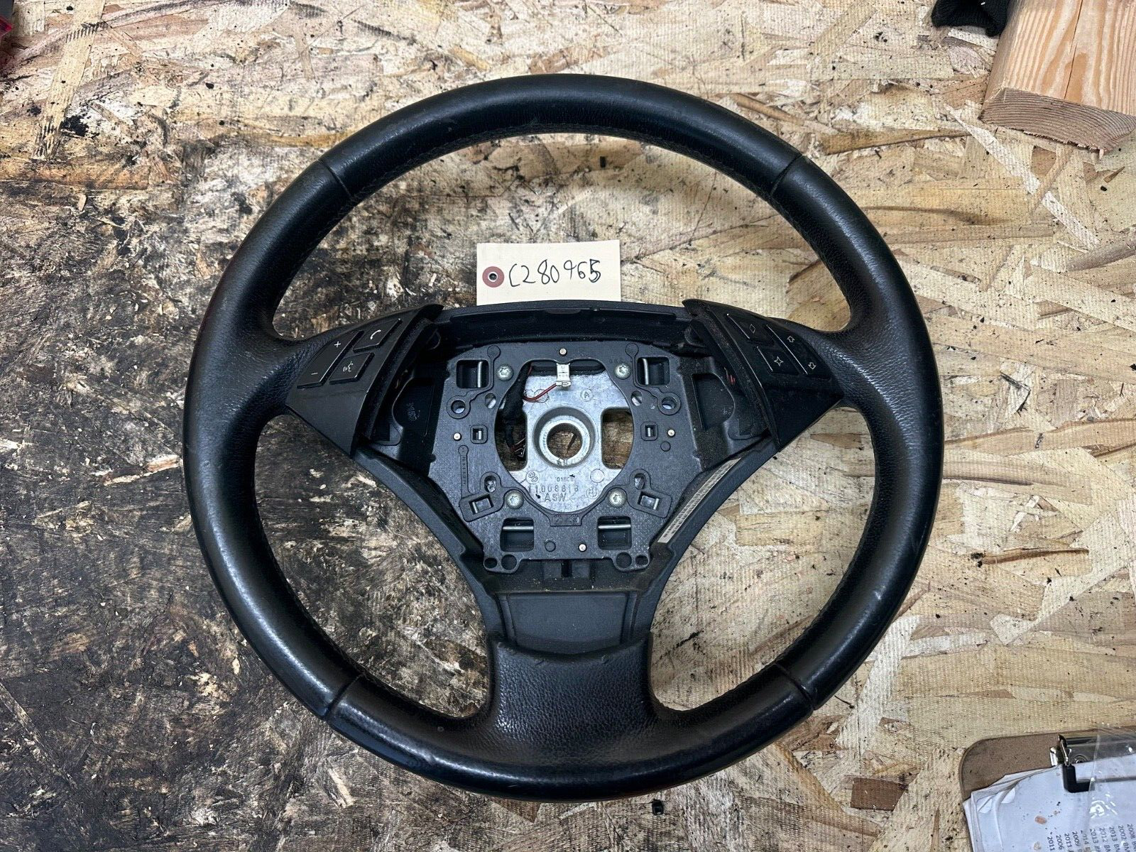 BMW E60/E61 5 SERIES BLACK LEATHER STEERING WHEEL OEM BMW 6078894