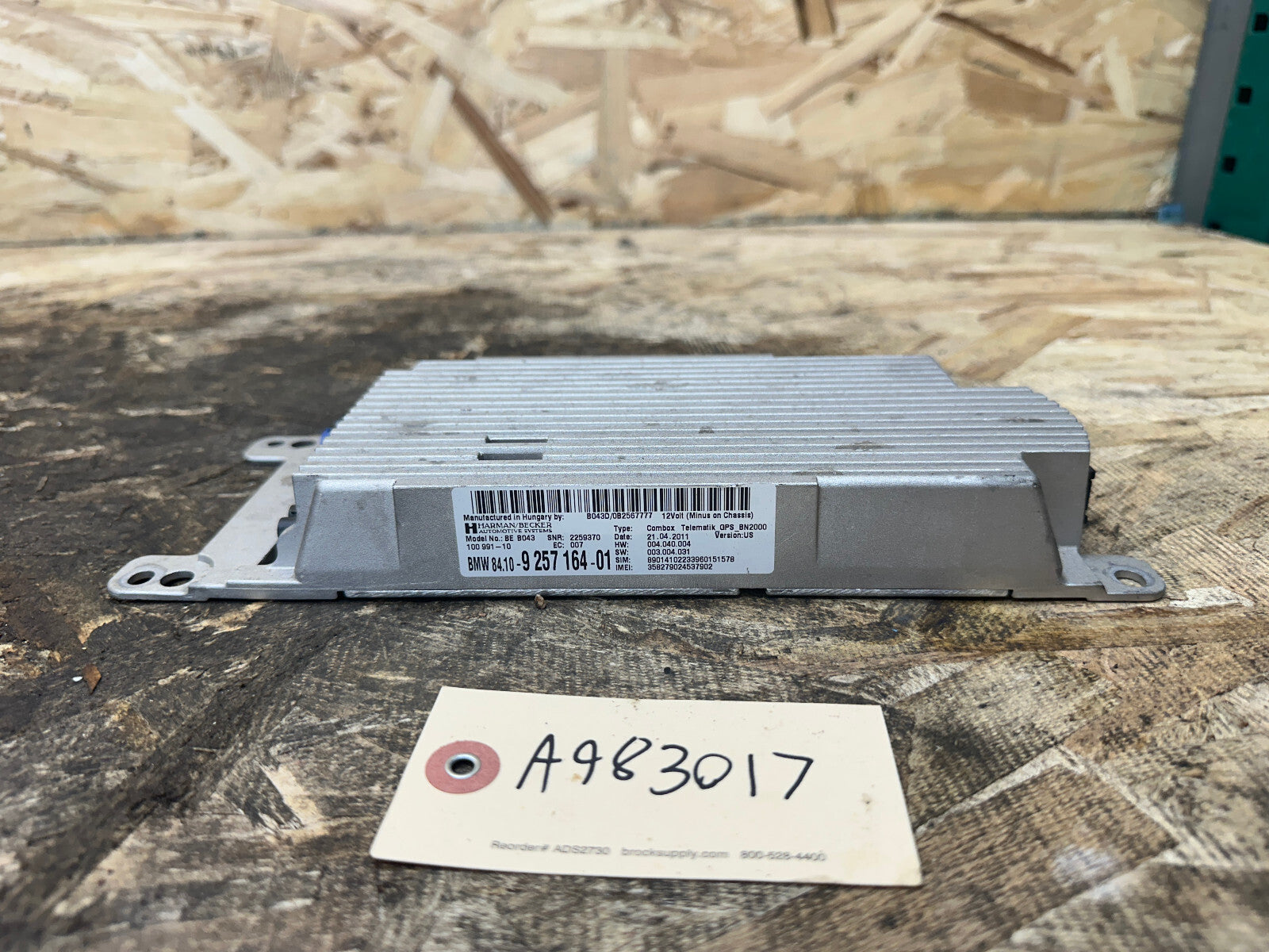 BMW 2010-2016 1/3 SERIES X1 X5 X6 Z4 GPS TELEMATICS CONTROL MODULE TCU 9257164