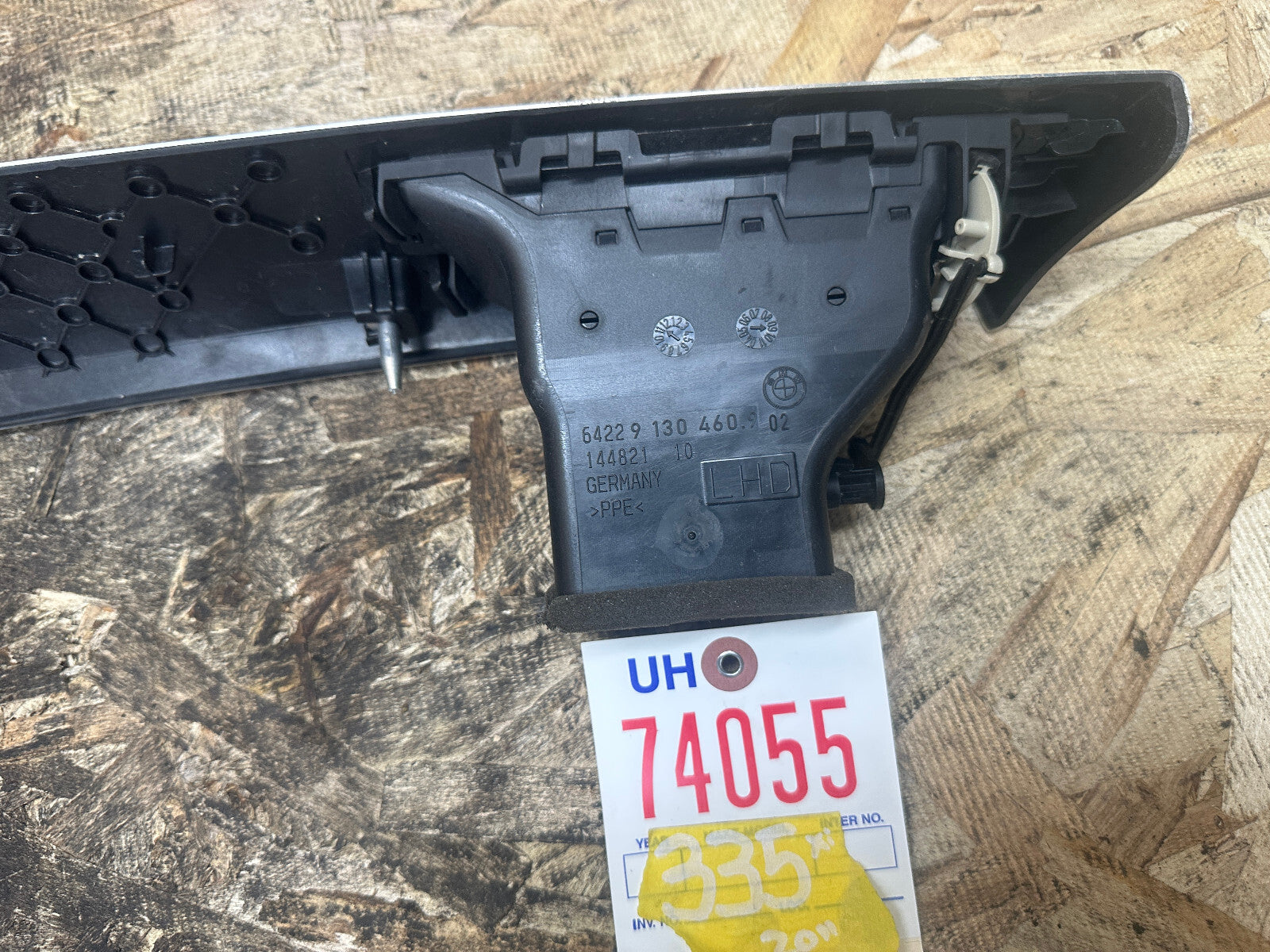 BMW 05-13 E90 3 SERIES RIGHT DASH VENT TRIM ALUMINUM OEM 9147391