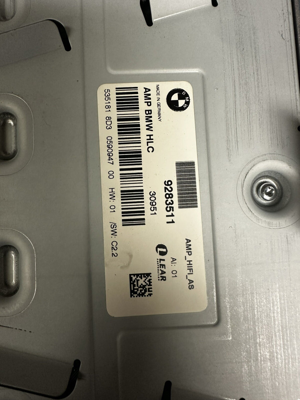 2012 2013 2014 2015 BMW F30 320i 328i 335i F30 Hi-Fi Amplifier 9283511