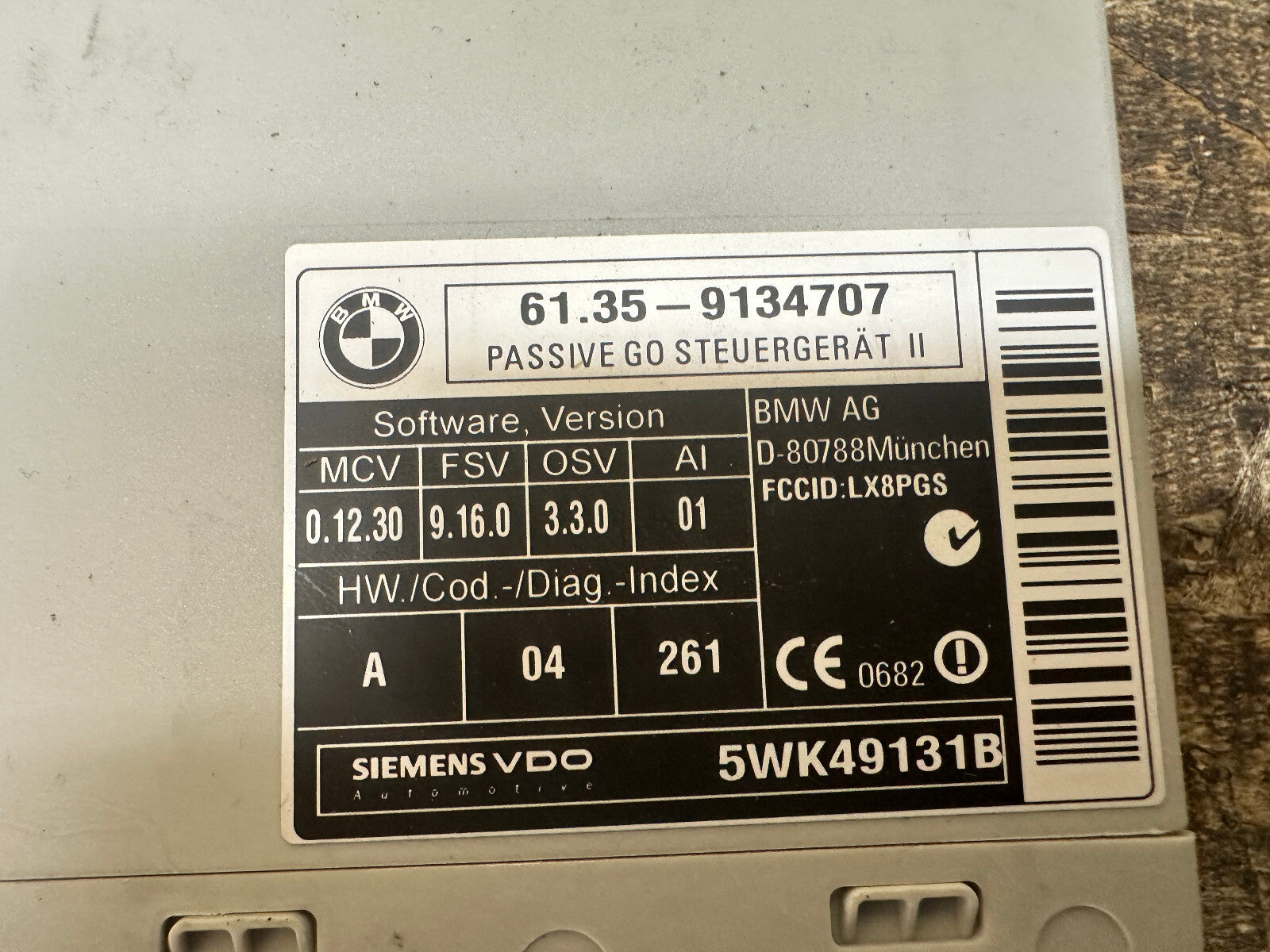 BMW 02-14 E60 E63 E70 E71 5/6 SERIES X5 X6 KEYLESS PASSIVE GO MODULE 9134707