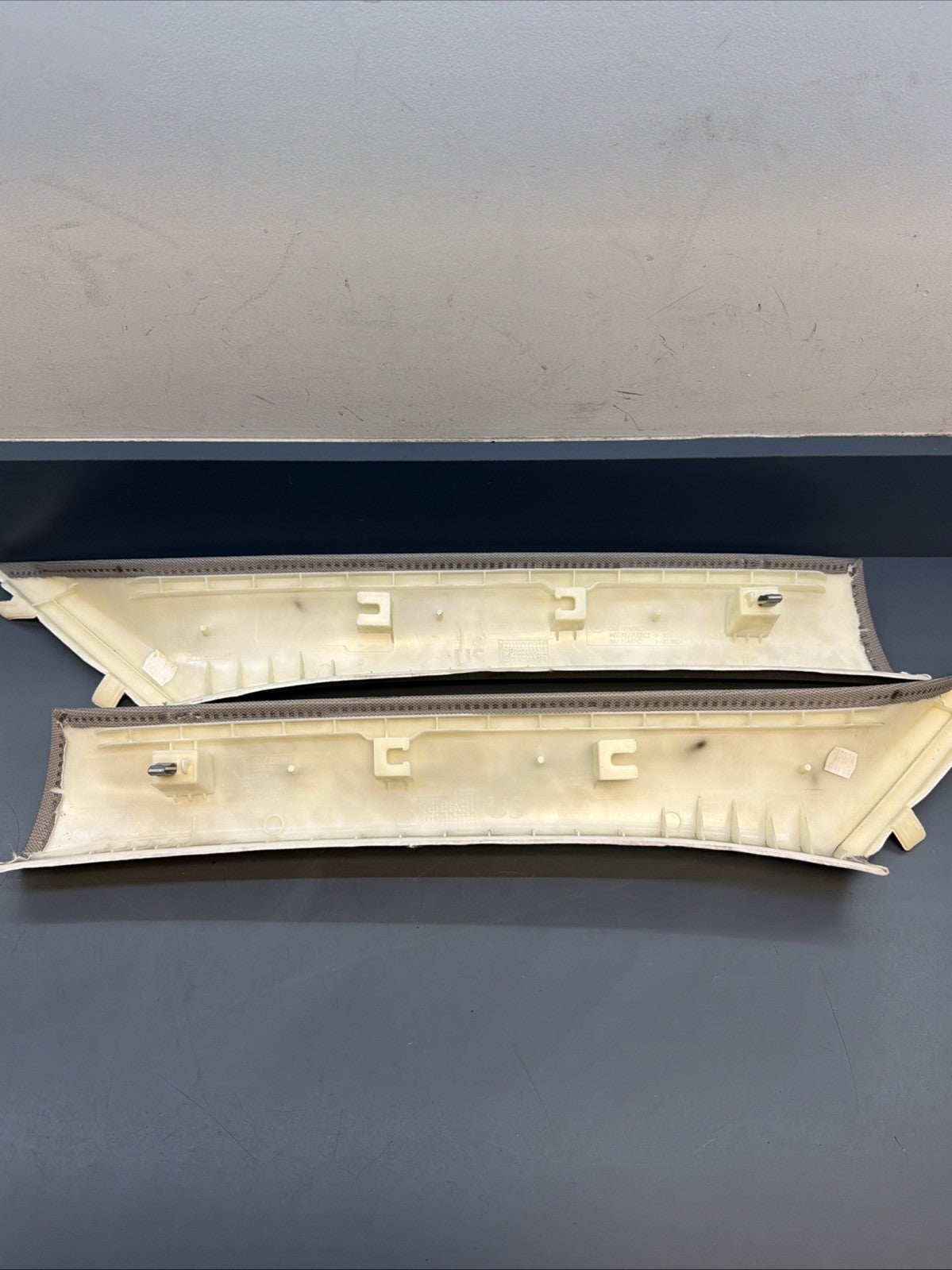 12-16 BMW F30 Front Left & Right A Pillar Trim Panel Cover Grey 7220995 7220996