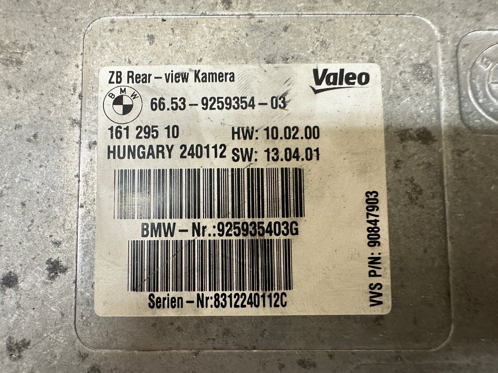 BMW 07-19 1/2/3/4/5/6/7 SERIES X3 BACKUP CAMERA CONTROL MODULE OEM 9259354
