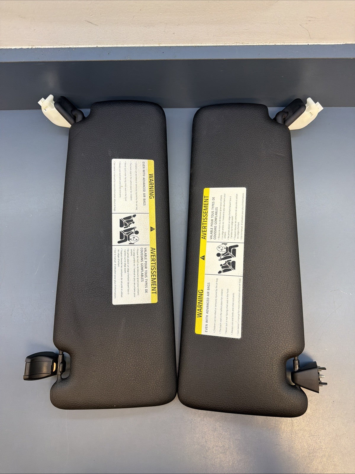 BMW F30 F36 F32 LEFT RIGHT SUN VISOR SHADE PANEL BLACK SET OEM 67313611 67313612