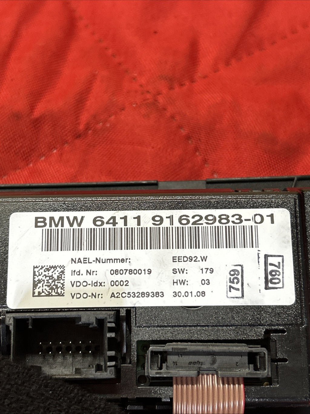 07-09 BMW E90 E93 E93 3 SERIES AC HEATER CLIMATE CONTROL TEMPERATURE OEM 9162983