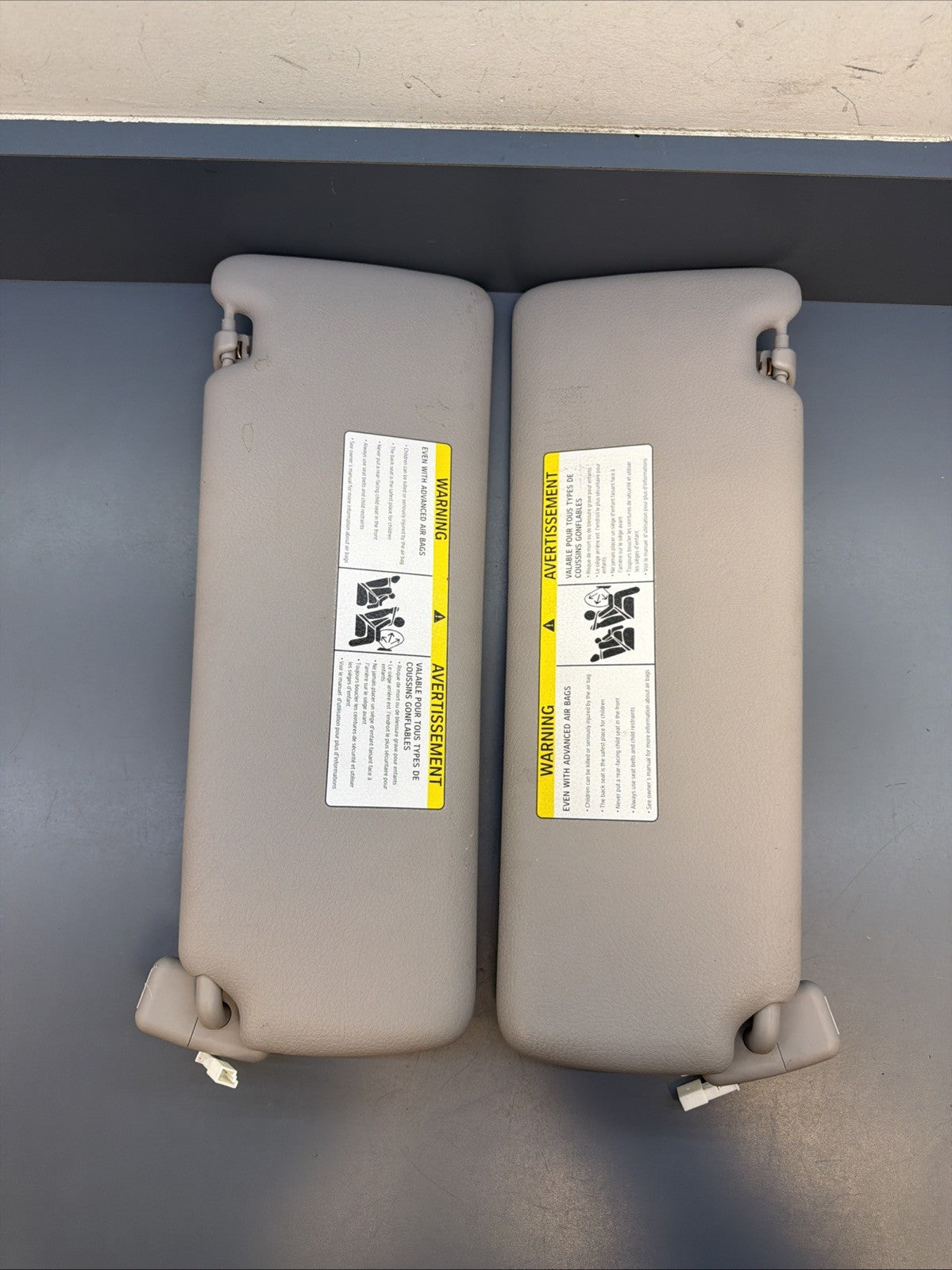 12-19 BMW 3 & 4 SERIES FRONT LEFT & RIGHT SUNVISOR SET GREY 7322293 7322294