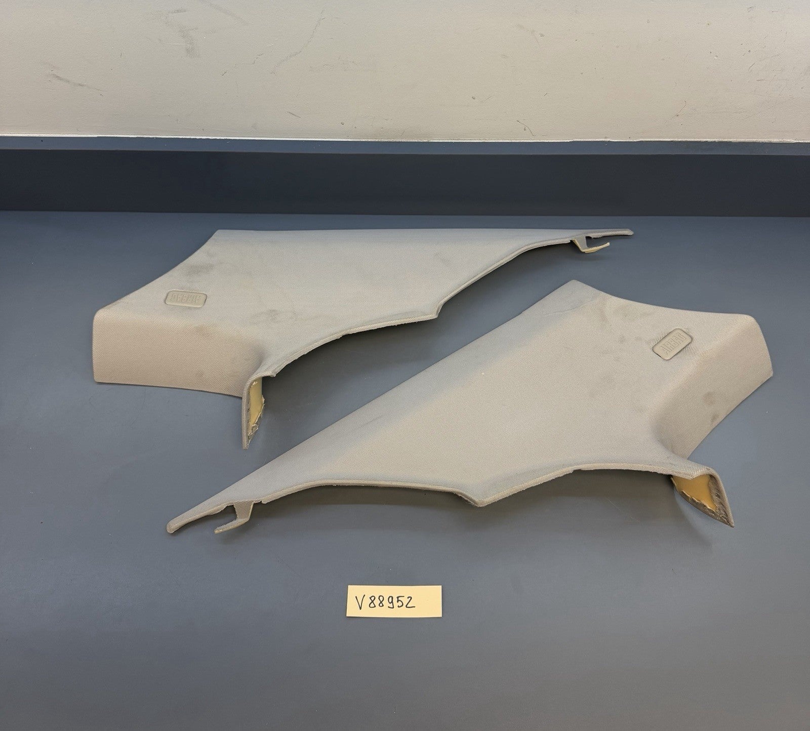 BMW E92 Left & Right Side Rear C Pillar Trim Post Set OEM Gray 7117474 7117473