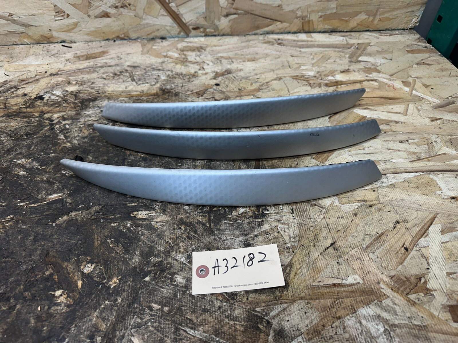 BMW 03-06 E83 X3 DOOR HANDEL TRIM L+R SET OF 3pc SILVER OEM 3403853+3403854
