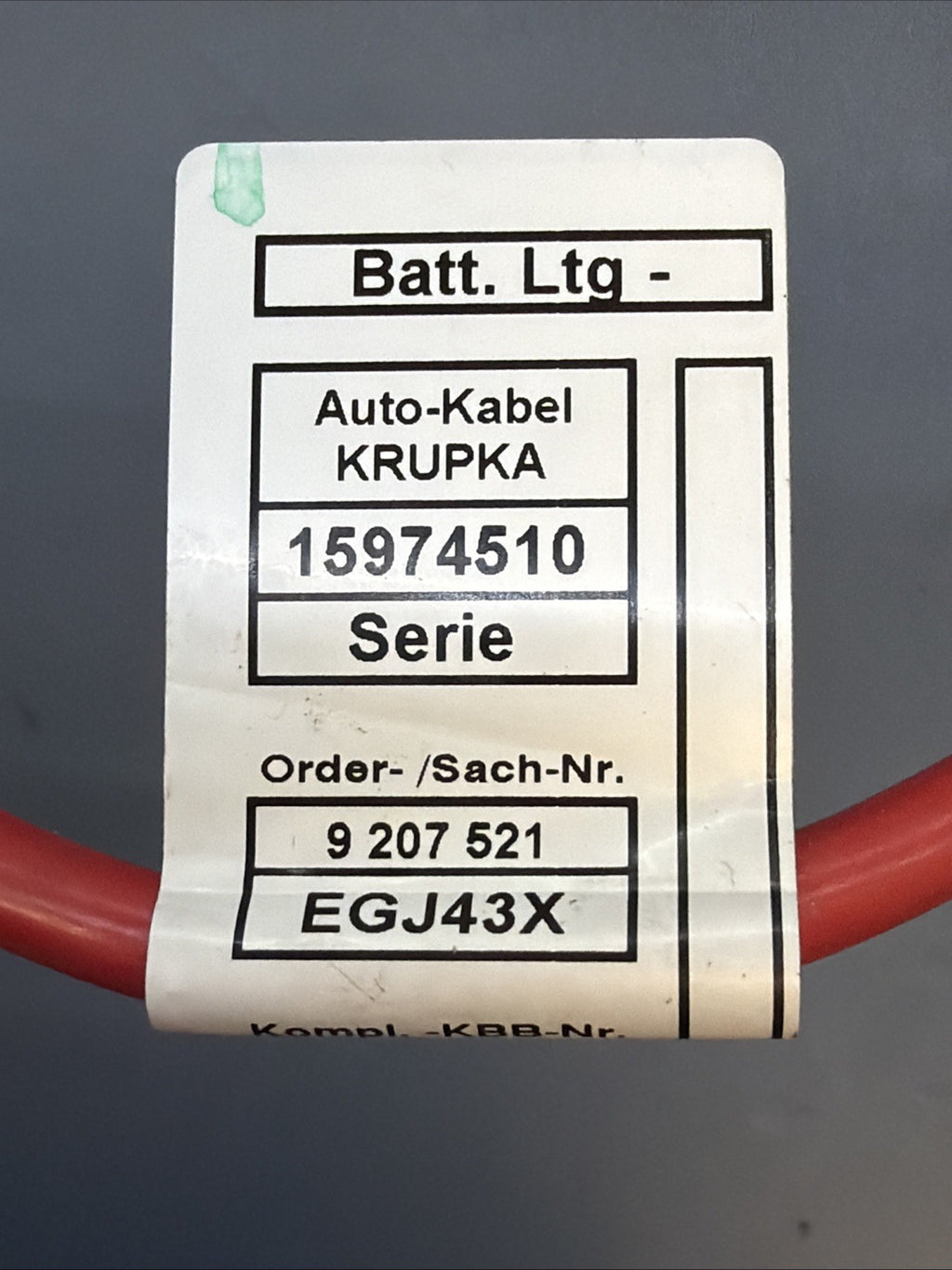 09-15 BMW 328i E84 E92 X1 POSITIVE BATTERY CABLE WIRE 9207521 OEM