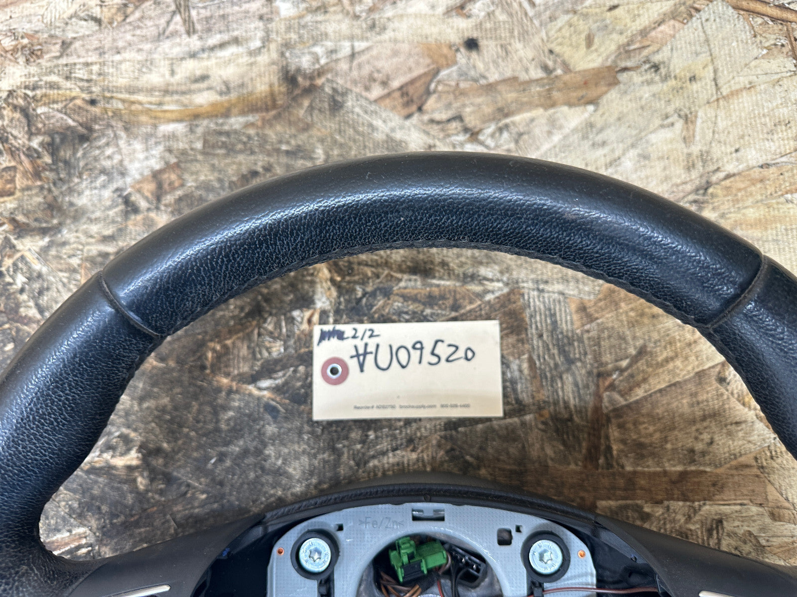 BMW 07-13 E90 E88 E82 1/3 SERIES BLACK LEATHER STEERING WHEEL OEM 3051626