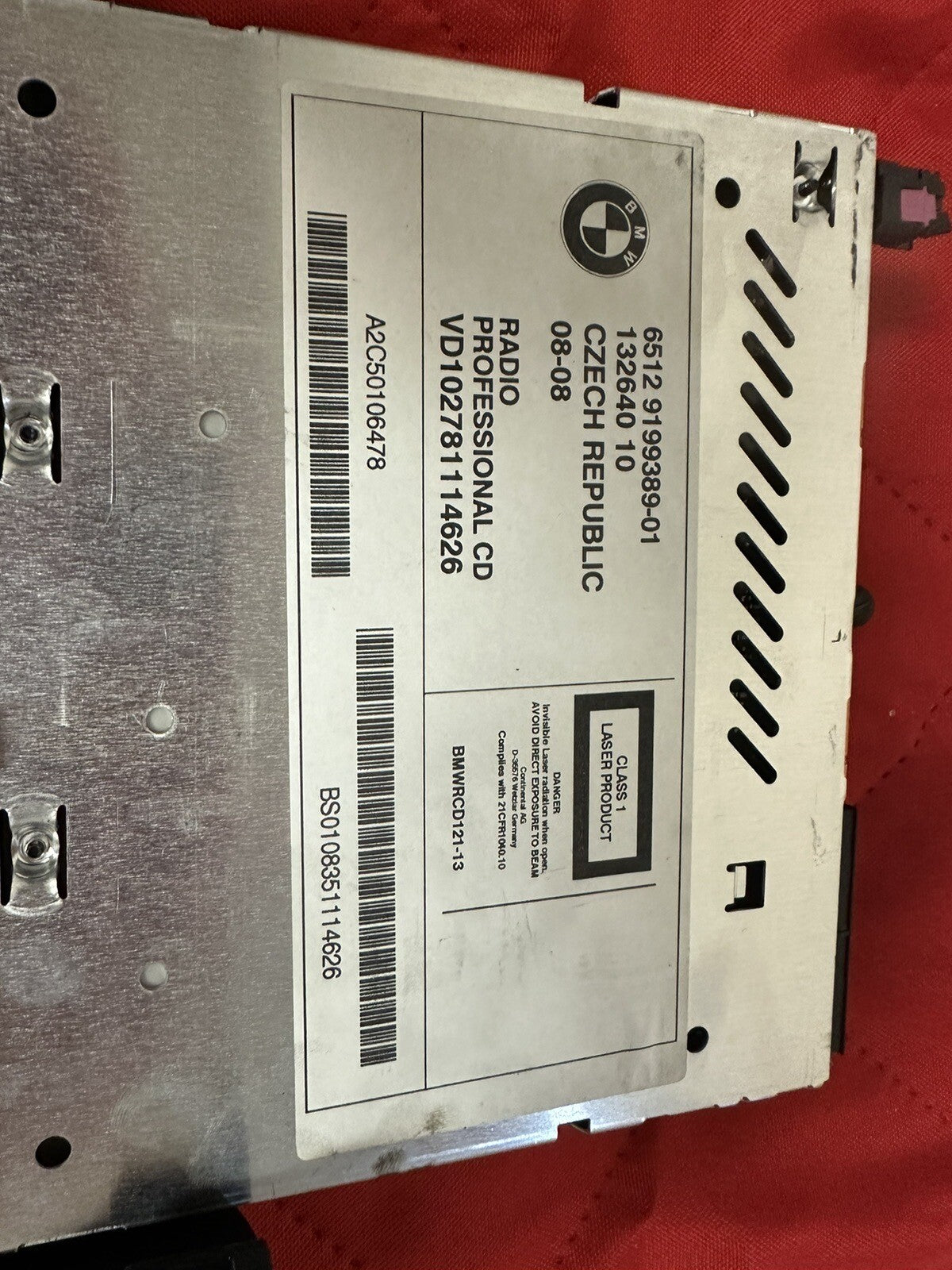 08-13 BMW 128I 135I 328I 335I RADIO STEREO UNIT RECIEVER OEM 9199389