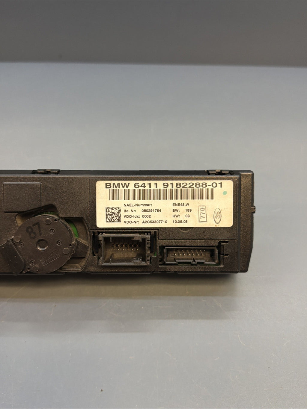 07-10 BMW 3 Series E92 E93 AC HEATER COOLER CLIMATE CONTROL OEM 9182288