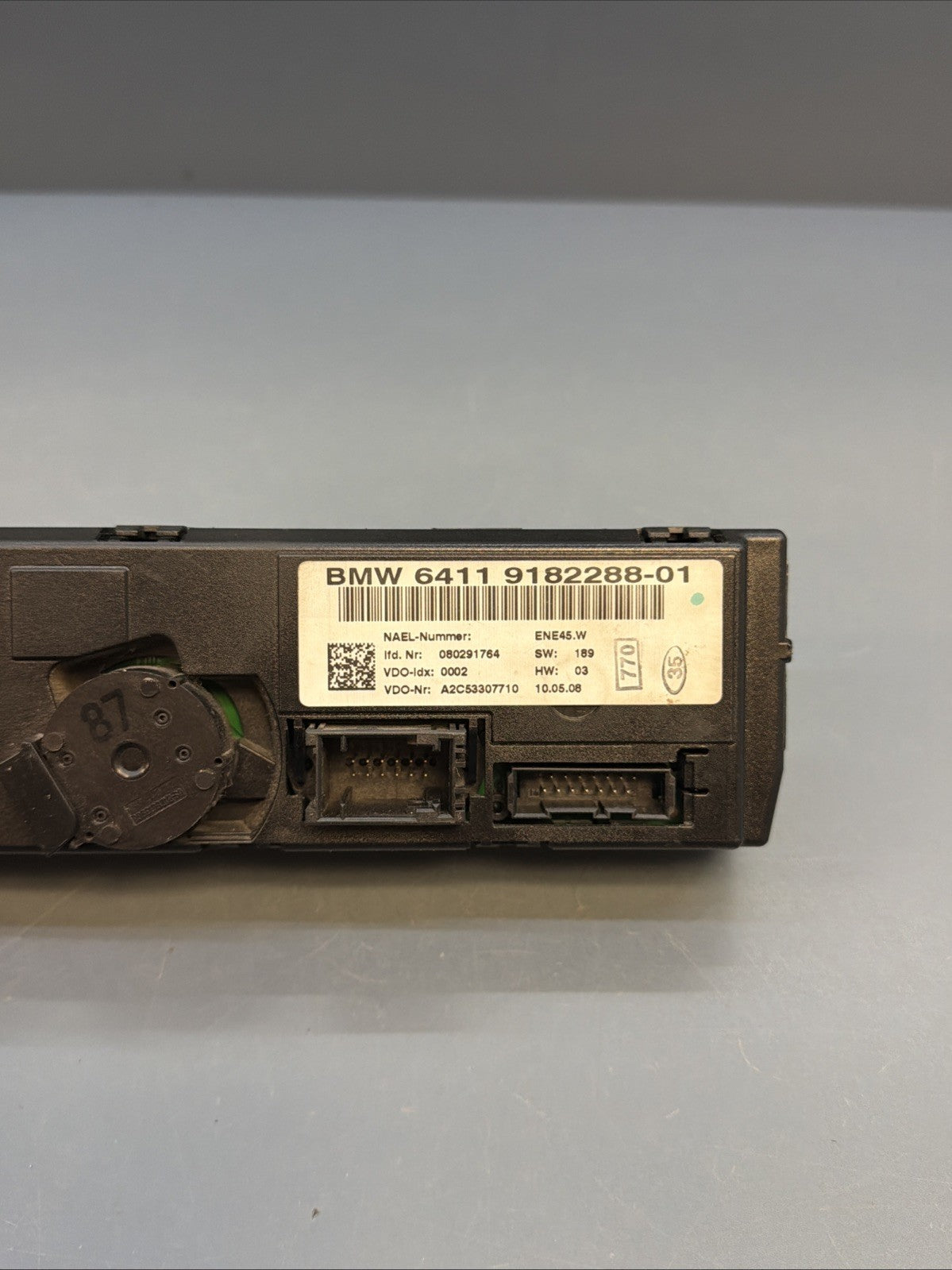 07-10 BMW 3 Series E92 E93 AC HEATER COOLER CLIMATE CONTROL OEM 9182288
