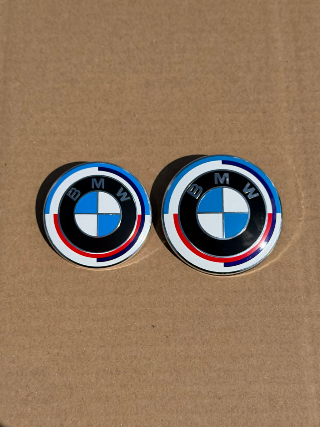Front/rear BMW 82mm 74mm 50th year heritage Hood Trunk Emblem Logos