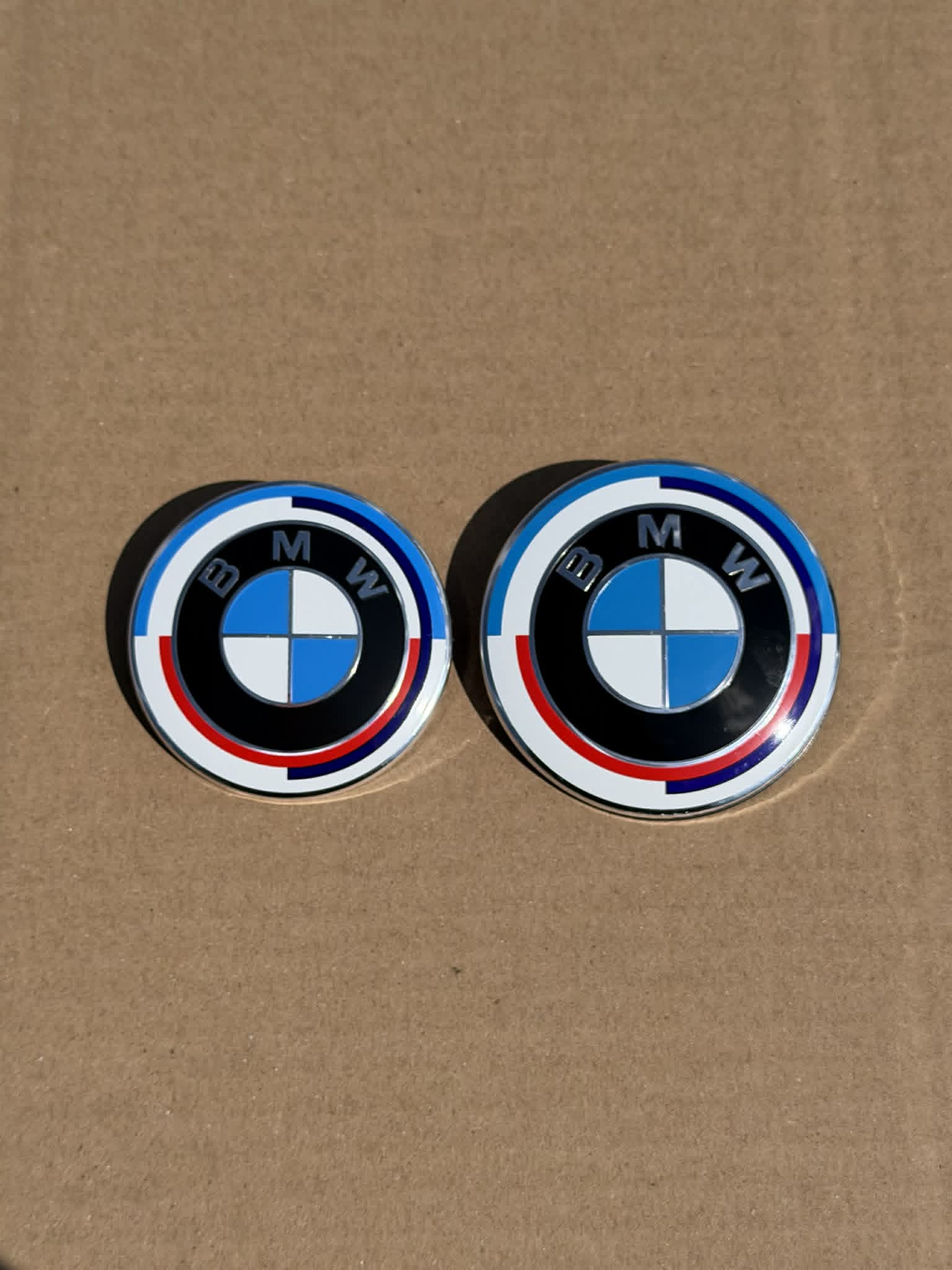 Front/rear BMW 82mm 74mm 50th year heritage Hood Trunk Emblem Logos