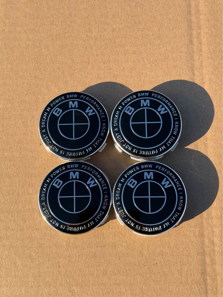 Bmw wheel caps 68mm Black M Power style roundel wheel caps