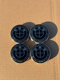 Bmw wheel caps 68mm Black M Power style roundel wheel caps