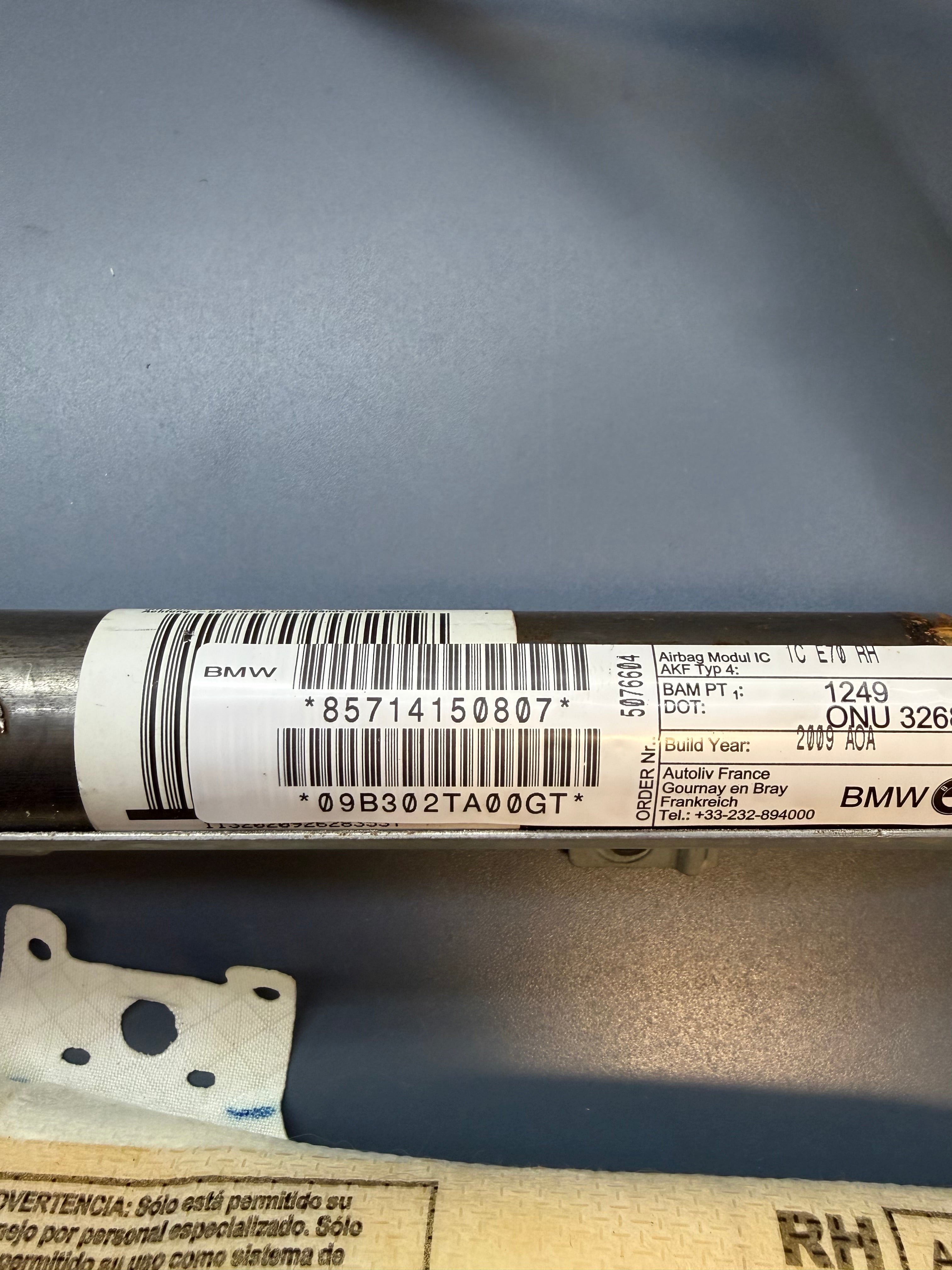 BMW E70 Right side curtain Airbag 85714150807