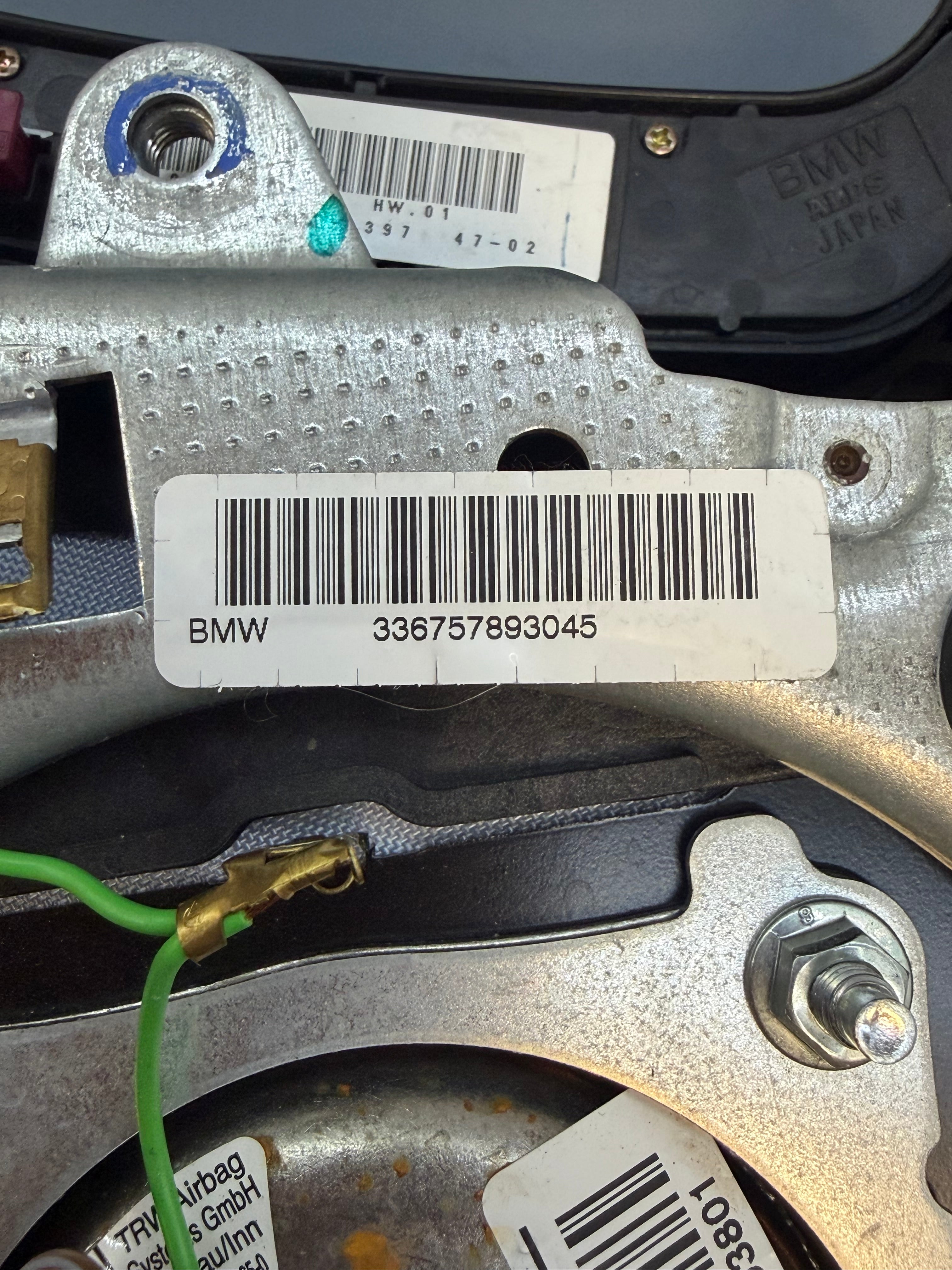 BMW E46 2003 Square Steering Wheel Airbag 336757893045