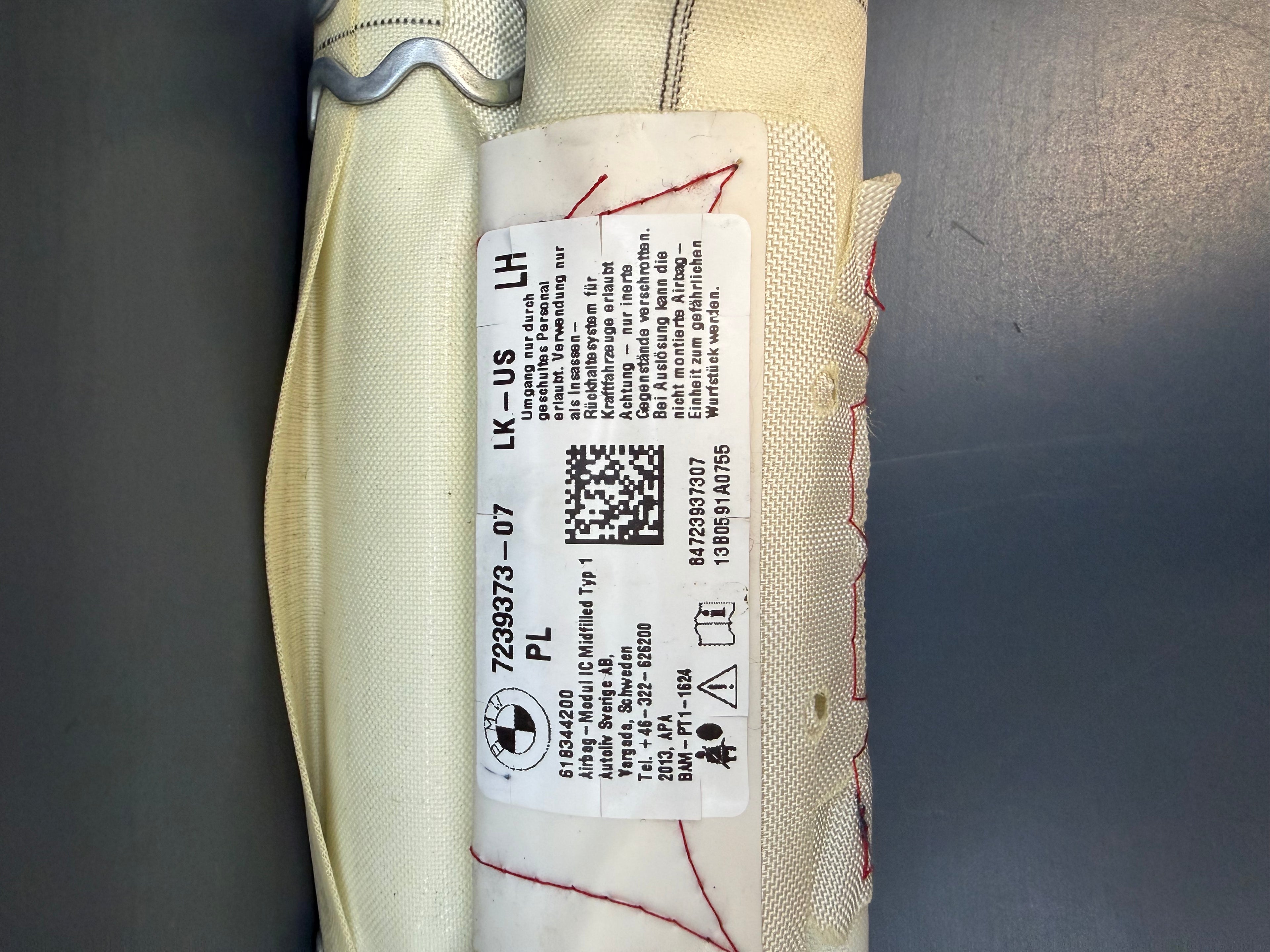 BMW F30 335i 2013 Left side Curtain Airbag 7239373-07