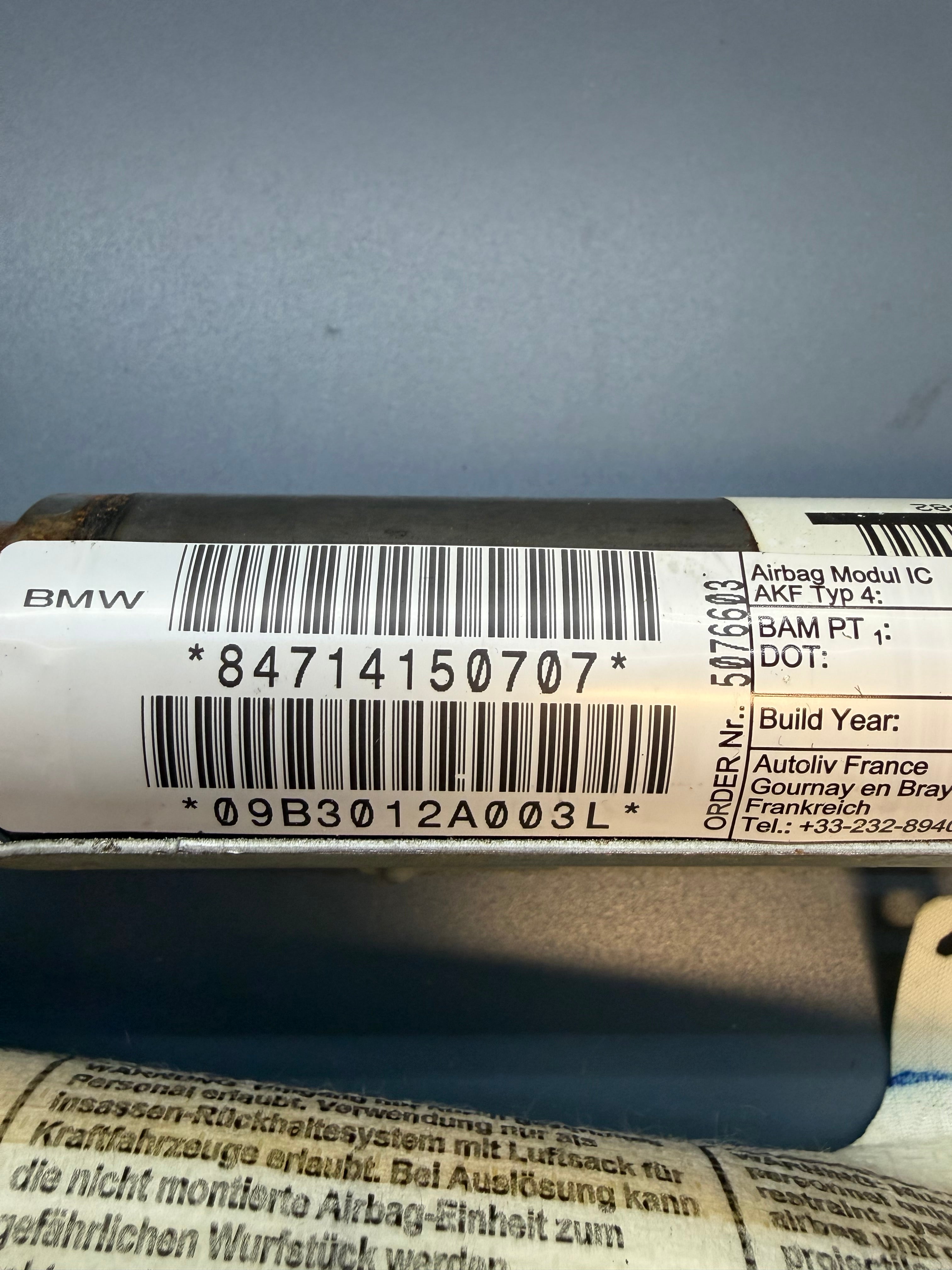 BMW E70 Left driver side Curtain Airbag 84714150707