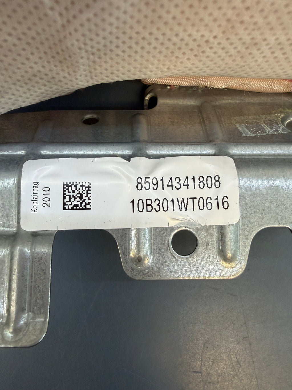 BMW F10 2011 Right side Curtain Airbag 35914341808