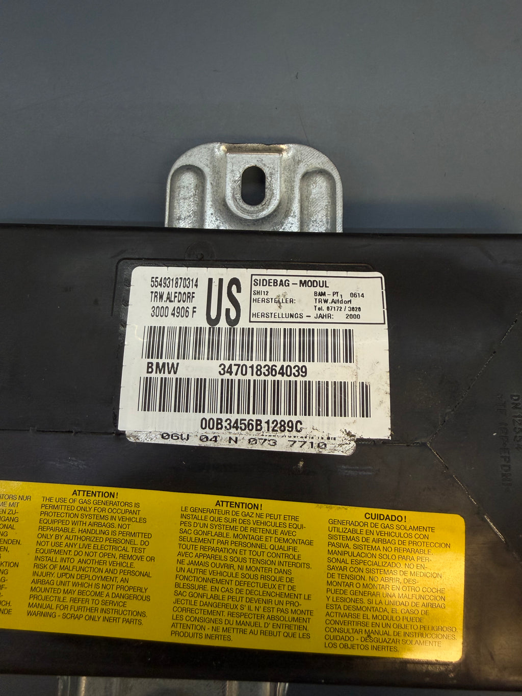 BMW E46 Right side door Airbag 347018364039