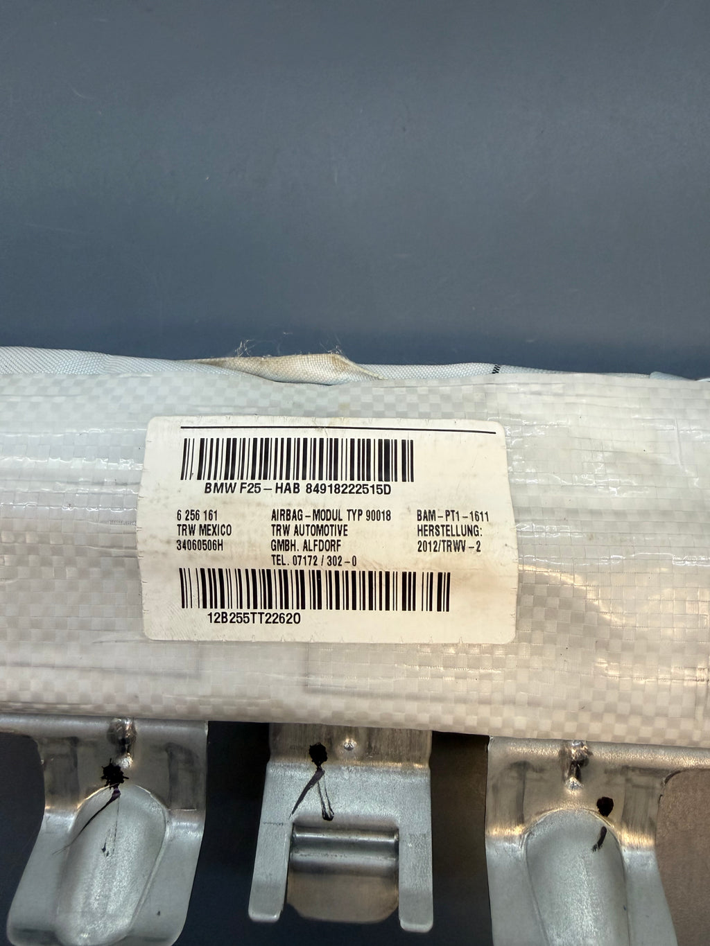 BMW F25 Left side Curtain Airbag 84918222515D