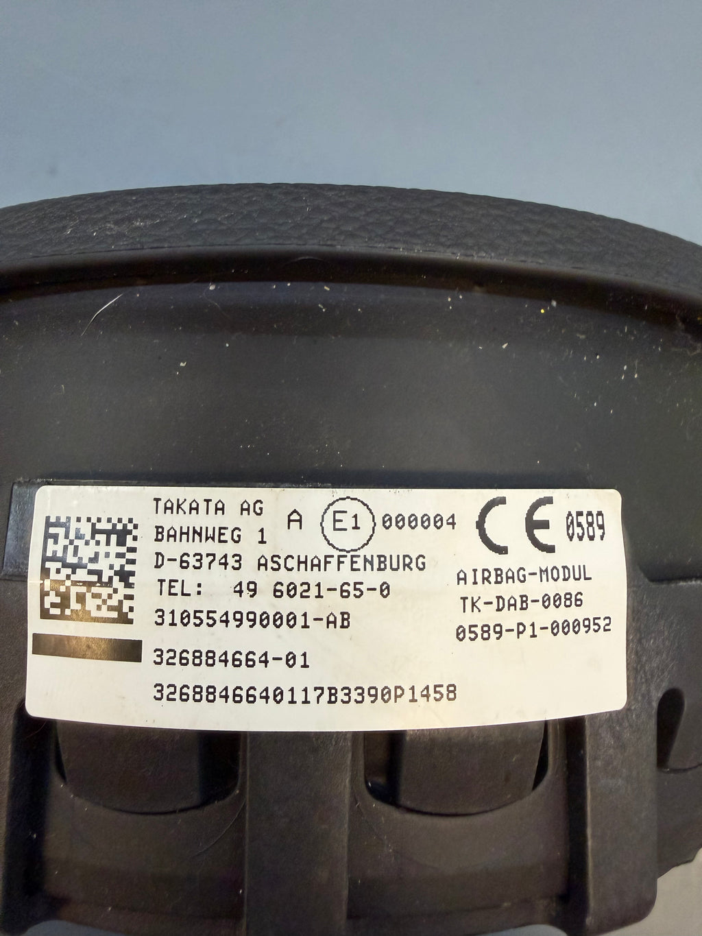 BMW E93 Steering Wheel Airbag 326884664-01