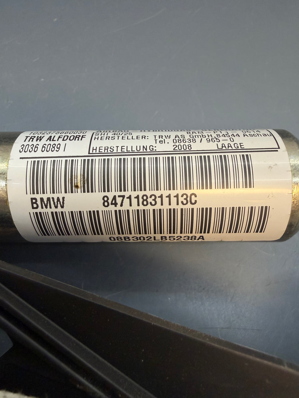 BMW E92 2008 Left driver side Curtain Airbag 84711831113C
