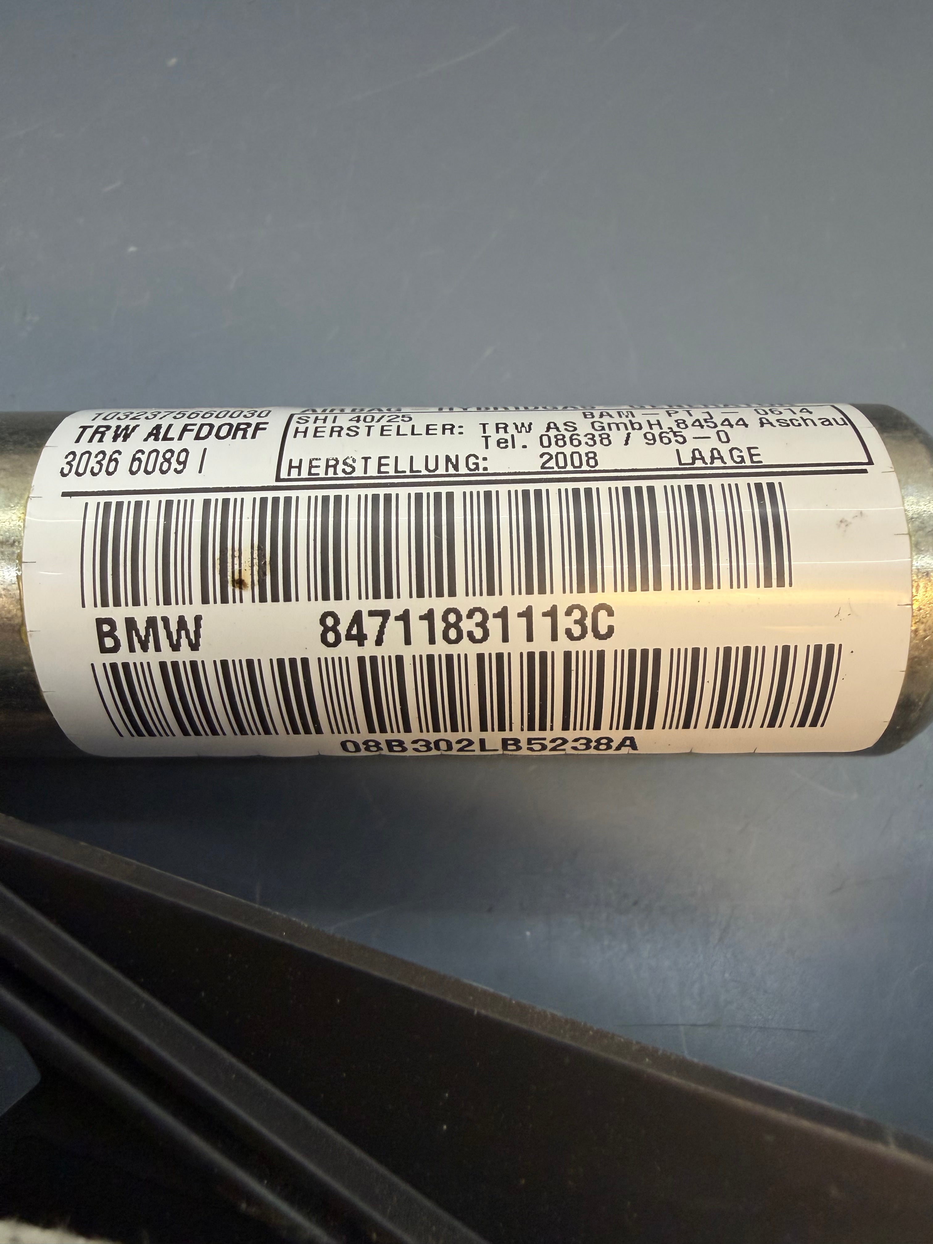 BMW E92 2008 Left driver side Curtain Airbag 84711831113C