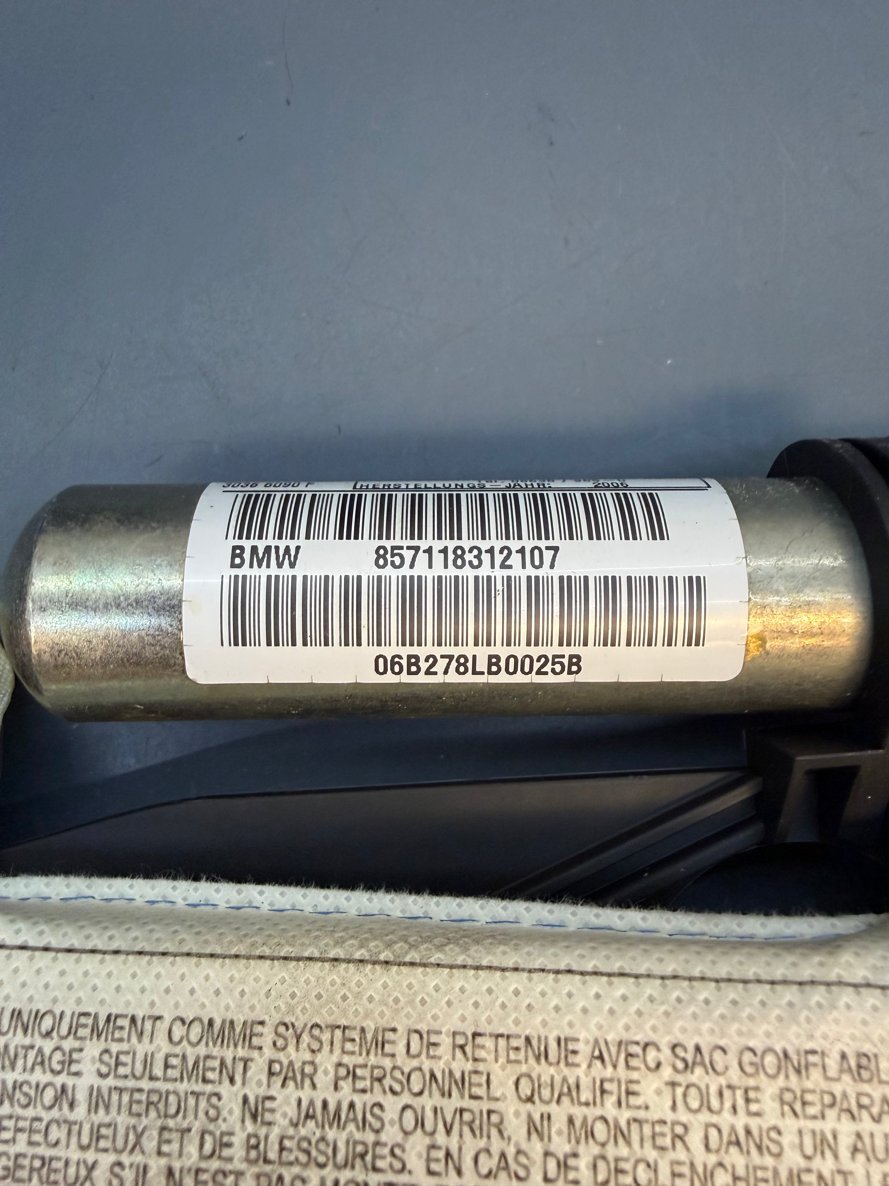 BMW E92 Right passenger side Curtain Airbag 857118312107